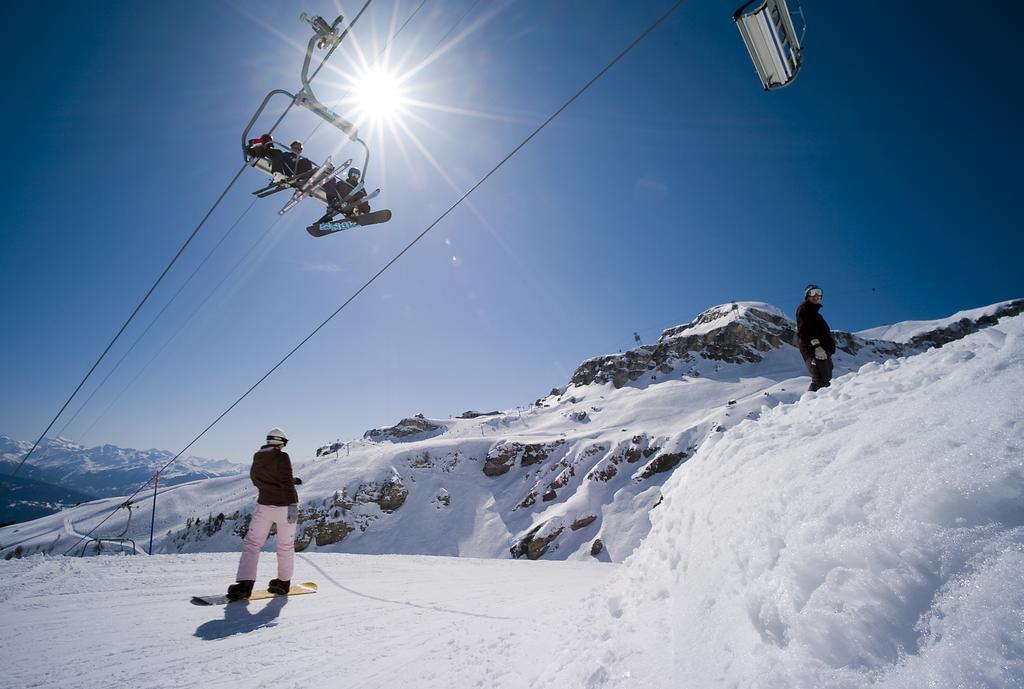 לינה וארוחת בוקר קראנס-מונטנה Chalet Des Alpes מראה חיצוני תמונה